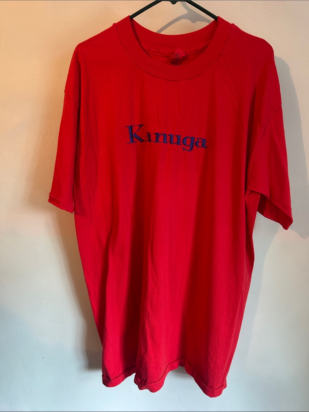 Vintage Men's Red Logo T-Shirt XL